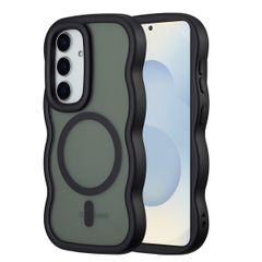 Selencia Wavy Backcover mit MagSafe Samsung Galaxy S24 / S25 - Schwarz