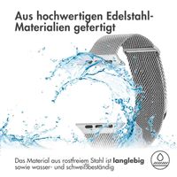 imoshion Mailändische Magnetarmband für die Apple Watch Series 1 bis 10 / SE / Ultra (2) (44/45/46/49 mm) - Größe S - Silber