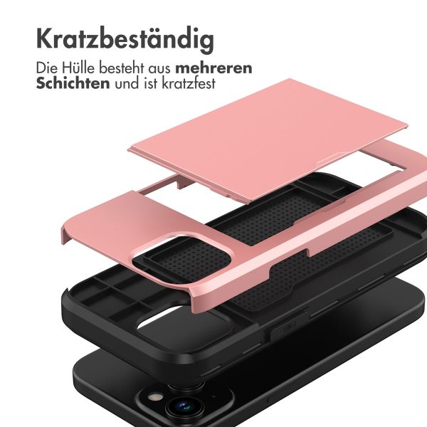 imoshion Backcover mit Kartenfach für das iPhone 15 - Rose Gold