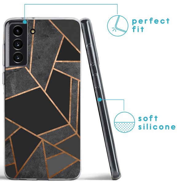 imoshion Design Hülle Samsung Galaxy S21 Plus - Black Graphic