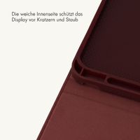 Selencia Croco Klaphülle Apple iPad 11 (2025) 11 Zoll A16 / iPad 10 (2022) 10.9 Zoll - Burgundy