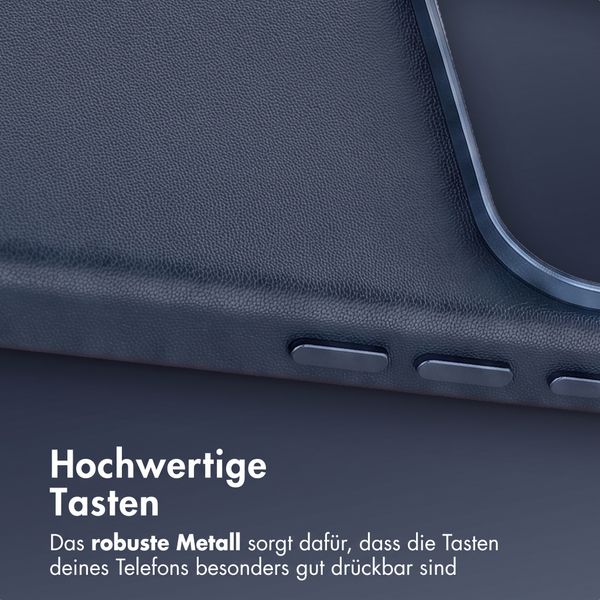 Accezz MagSafe Leather Backcover Apple iPhone 18 Pro Max / 17 Pro Max - Nightfall Blue
