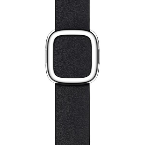 Apple Leather Band Modern Buckle für das  Apple Watch Series 1 t/m 9 / SE (38/40/41 mm) | Series 10 / 11 (42 mm) - Größe M - Midnight