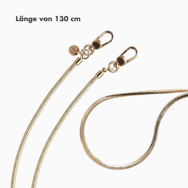 Selencia Sleek Chain-Handykette (lang 130 cm) - Gold