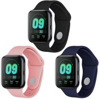 imoshion Silikonband Multipack Oppo Watch 41 mm - Schwarz / Blau/Rosa