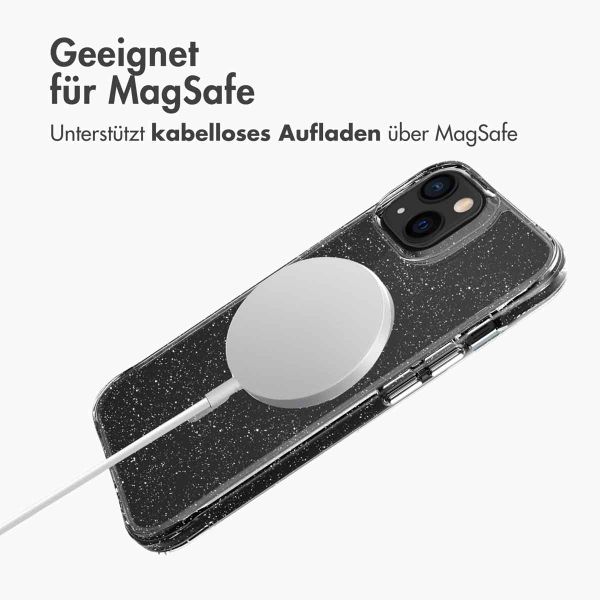 imoshion Klare Glitter Backcover mit MagSafe Apple iPhone 13 - Silber