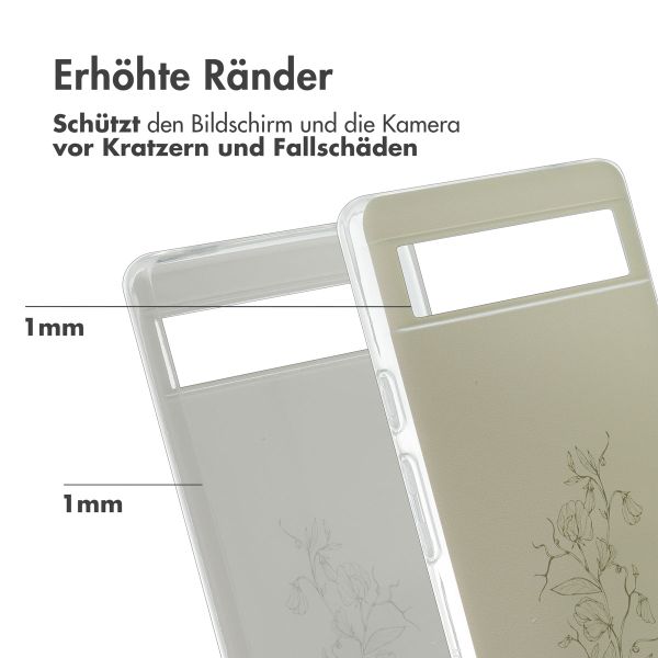 imoshion Design Hülle für das Google Pixel 6a - Floral Green