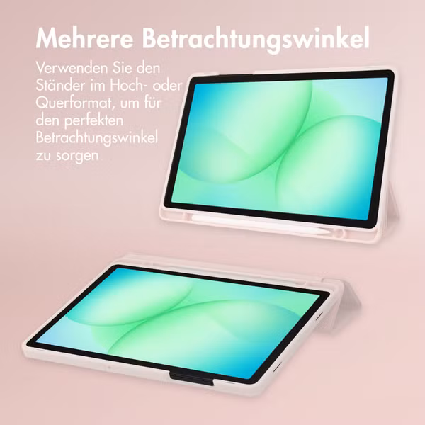 Accezz Smarte Klapphülle aus Silikon Samsung Galaxy Tab A11 Plus / A9 Plus - Rosa