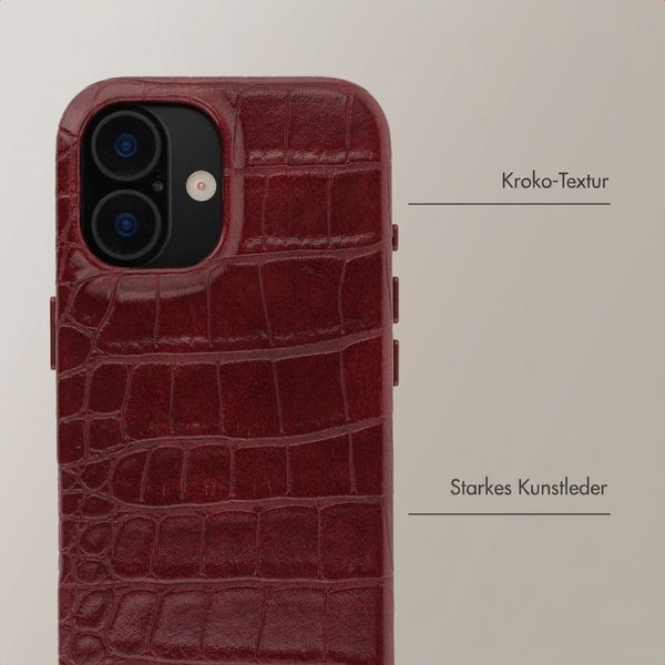 Selencia Croco Backcover mit MagSafe Apple iPhone 17 - Burgundy