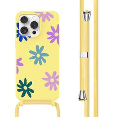 imoshion SilikonHülle design mit Band Apple iPhone 15 Pro - Yellow Flower Distance