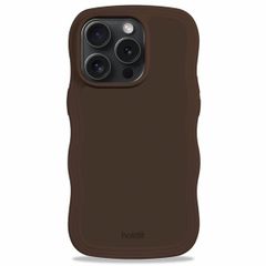 Holdit Wavy Case für das iPhone 15 Pro - Chocolate