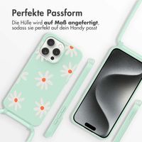 imoshion SilikonHülle design mit Band Apple iPhone 15 Pro - Green Flower Distance
