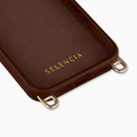 Selencia Rivièra Backcover mit MagSafe mit abnehmbaren Haken Apple iPhone 15 Pro - Choco Brown