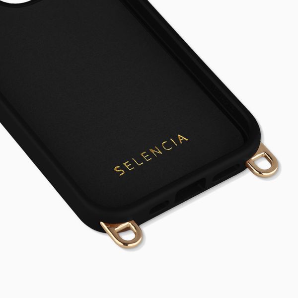 Selencia Rivièra Backcover mit MagSafe mit abnehmbaren Haken Apple iPhone 15 Pro Max - Velvet Black