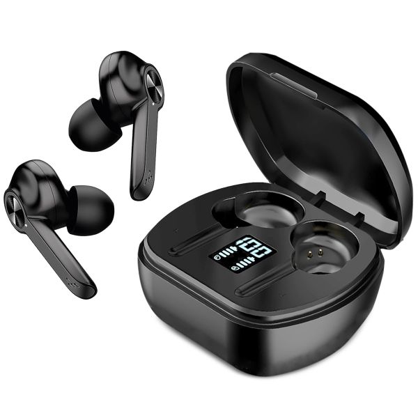 XQISIT ﻿TW300 In Ear Earbuds - Kabellose Kopfhörer - Active Noise Cancelling - Schwarz