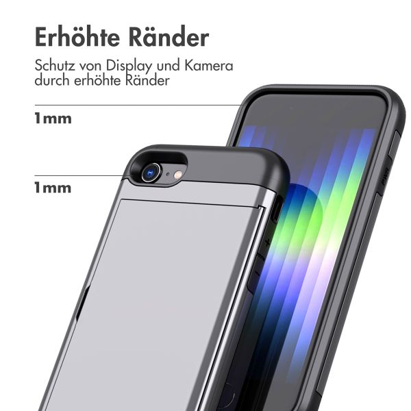 imoshion Backcover mit Kartenfach für das iPhone SE (2022 / 2020) / 8 / 7 - Grau