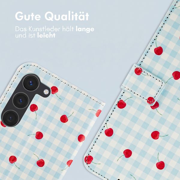 imoshion Design Klapphülle Samsung Galaxy S23 - Cherry Check