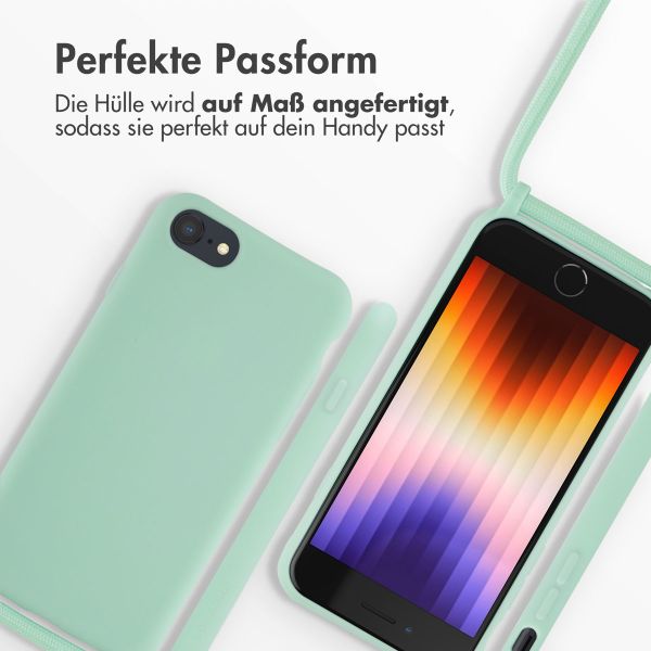 imoshion SilikonHülle mit Band Apple iPhone SE (2022 / 2020) / 8 / 7 - Mintgrün