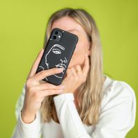 imoshion Design Hülle Huawei P30 Lite - Abstraktes Gesicht - Weiß