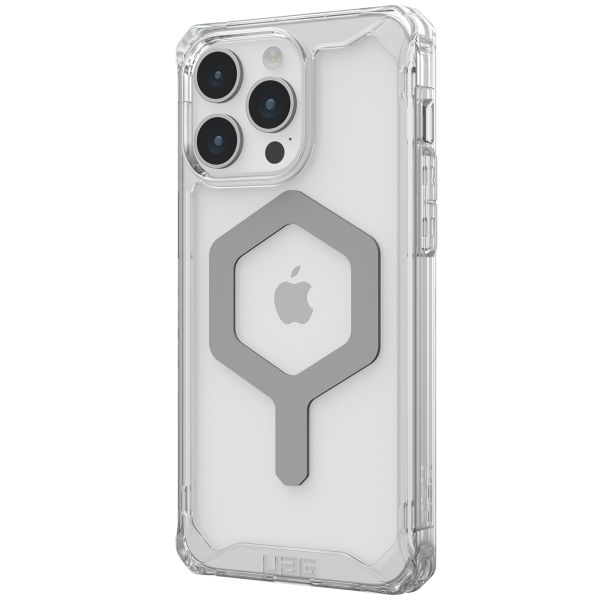 UAG Plyo Backcover MagSafe für das iPhone 15 Pro Max - Ice / Silber