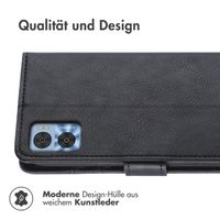 imoshion Luxuriöse Klapphülle Motorola Moto E22 - Schwarz