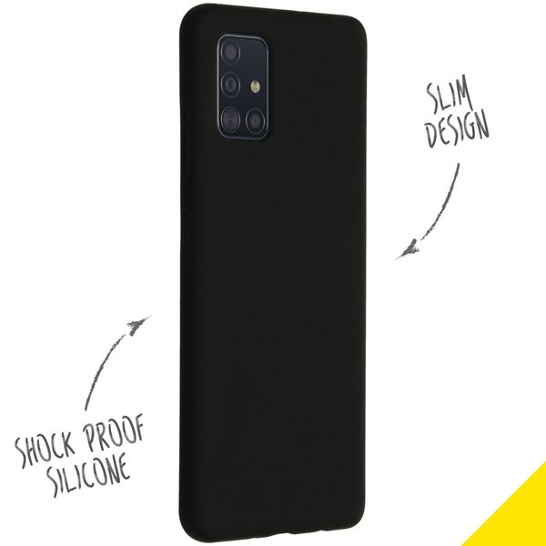 Accezz Liquid Silikoncase Samsung Galaxy A51 - Schwarz
