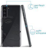 imoshion Design Hülle Galaxy S21 Plus - Abstraktes Gesicht - Schwarz