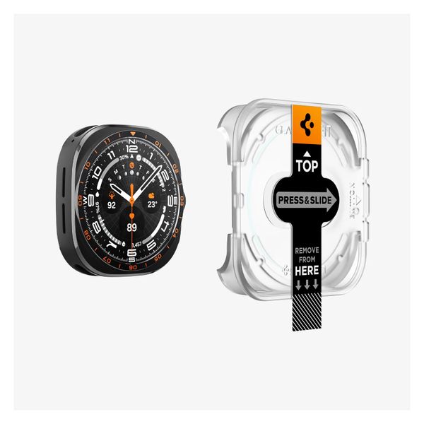 Spigen EZ FIT Glas.tR Displayschutzfolie mit Applikator für Samsung Galaxy Watch Ultra 2 - 47 mm - Transparent