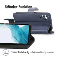 imoshion Luxuriöse Klapphülle Samsung Galaxy A34 (5G) - Dunkelblau