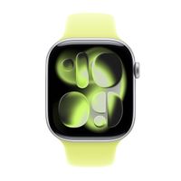 Apple Sport Armband für  Apple Watch Series 1 - 9 / SE (38/40/41 mm) | Series 10 / 11 (42 mm) - Größe S/M - Neon Yellow