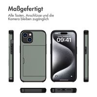 imoshion Backcover mit Kartenfach für das iPhone 15 - Dunkelgrün