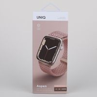 Uniq Aspen Geflochtenes Armband für die Apple Watch Series 1 bis 9 / SE (38/40/41 mm) | Series 10 (42 mm) - Grapefruit Pink