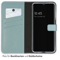 Selencia Echtleder Klapphülle für das Samsung Galaxy A25 (5G) - Air Blue