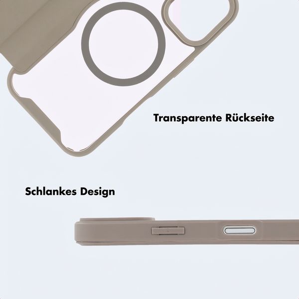 imoshion Transparente Bookcase mit MagSafe Apple iPhone 16 - Beige