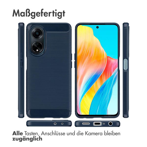 imoshion Brushed Back Cover für das Oppo A98 - Dunkelblau