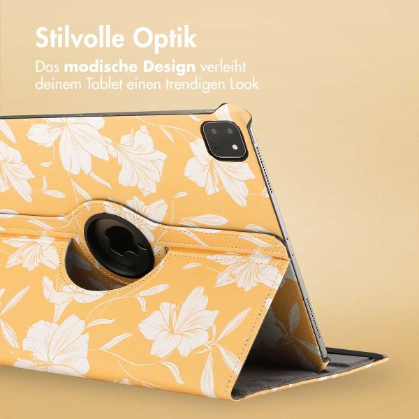 imoshion 360° drehbare Design Klapphülle für das iPad Air 13 inch (2024) M2 - Yellow Flowers