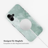 Selencia Vivid Tough Back Cover MagSafe für das iPhone 16 - Marble Grayed Jade