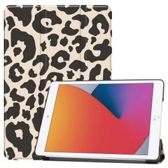 imoshion Design Trifold Klaphülle Apple iPad 9 (2021) 10.2 Zoll / iPad 8 (2020) 10.2 Zoll / iPad 7 (2019) 10.2 Zoll - Leopard