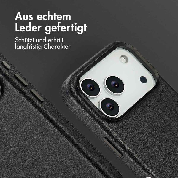 Accezz MagSafe Leather Backcover Apple iPhone 17 Pro - Onyx Black