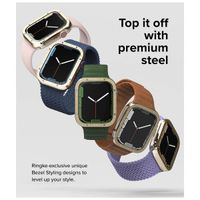 Ringke Bezel Styling für die Apple Watch Series 7 / 8 / 9 - 41 mm - Hairline Bolts Gold