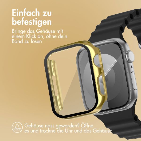 imoshion Full Cover glänzendes Hard Case für die Apple Watch Series 7 / 8 / 9 – 45 mm – Gold