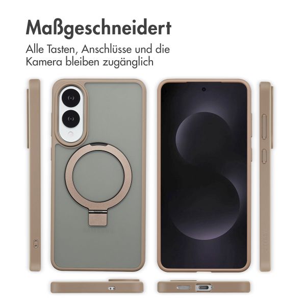 Accezz Ring Stand Backcover mit MagSafe Samsung Galaxy S25 Edge - Braun