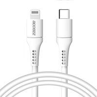 Accezz Wand-Ladegerät mit MFI-zertifiziertem Lightning- auf USB-C-Kabel - 20 Watt - 1 m - Weiß