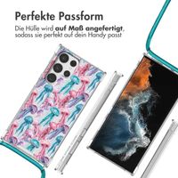 imoshion Design Hülle mit Band Samsung Galaxy S22 Ultra - Jellyfish Watercolor