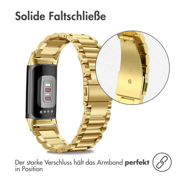 imoshion Edelstahlarmband für das Fitbit Charge 5 / Charge 6 - Gold