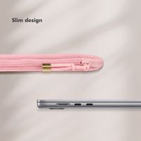 Selencia Cord Laptop Hülle 13-14 Zoll - Laptop Sleeve - Soft Blush