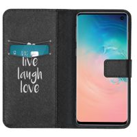 imoshion Design TPU Klapphülle Galaxy S10 - Live Laugh Love