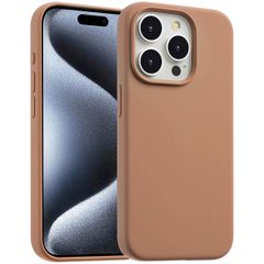 Accezz Liquid Silikoncase mit MagSafe für das iPhone 15 Pro - Light Brown