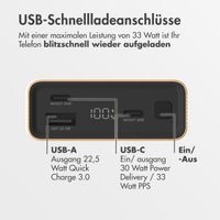 imoshion Ultra Series Aluminium | Powerbank 20.000 mAh - Schnellladen bis 33W - Gold