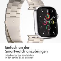 imoshion Edelstahlarmband für das Apple Watch Series 1 bis 10 / SE / Ultra (2) (44/45/46/49 mm) - Starlight